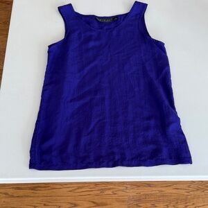 Karen Kane 100% silk Royal Blue Tank Top small size 4